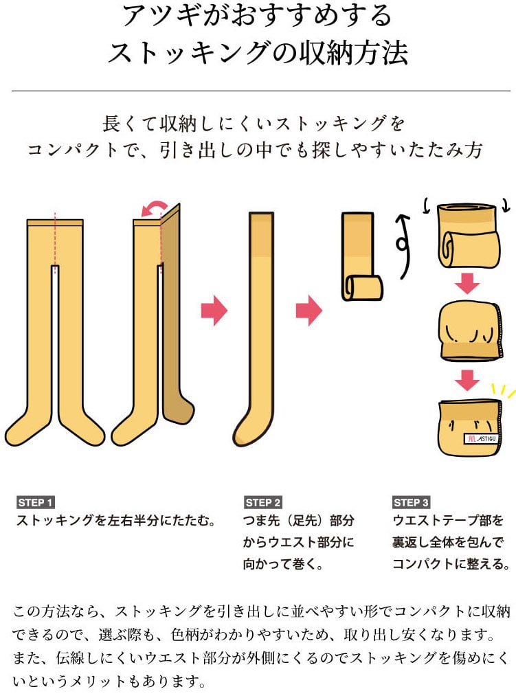 ストッキングの収納方法