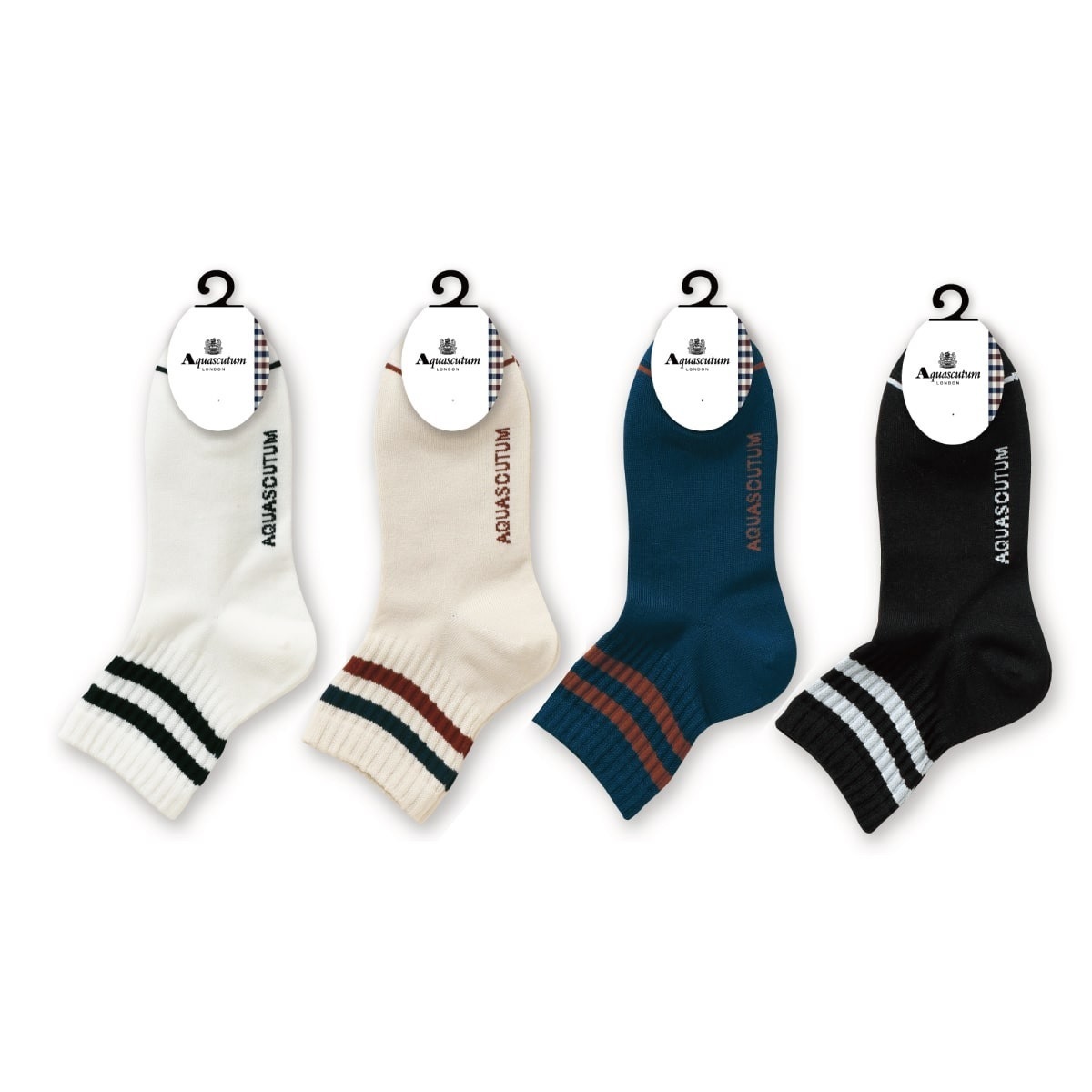 Aquascutum クルーソックス・レギュラーソックス 【在庫限り】2本