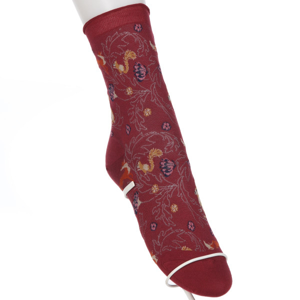 Aquascutum クルーソックス・レギュラーソックス キツネ柄 ロークルー