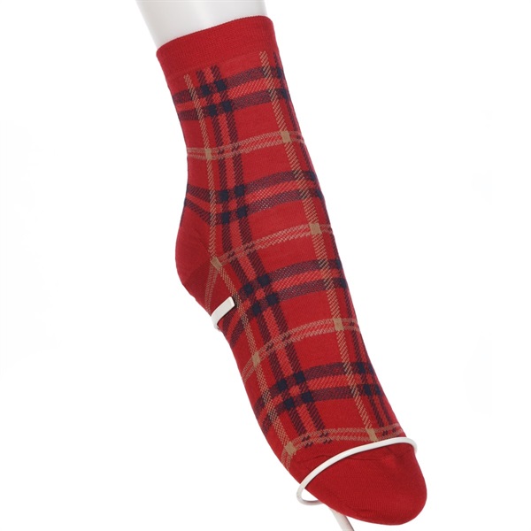 Aquascutum クルーソックス・レギュラーソックス チェック柄 ショート