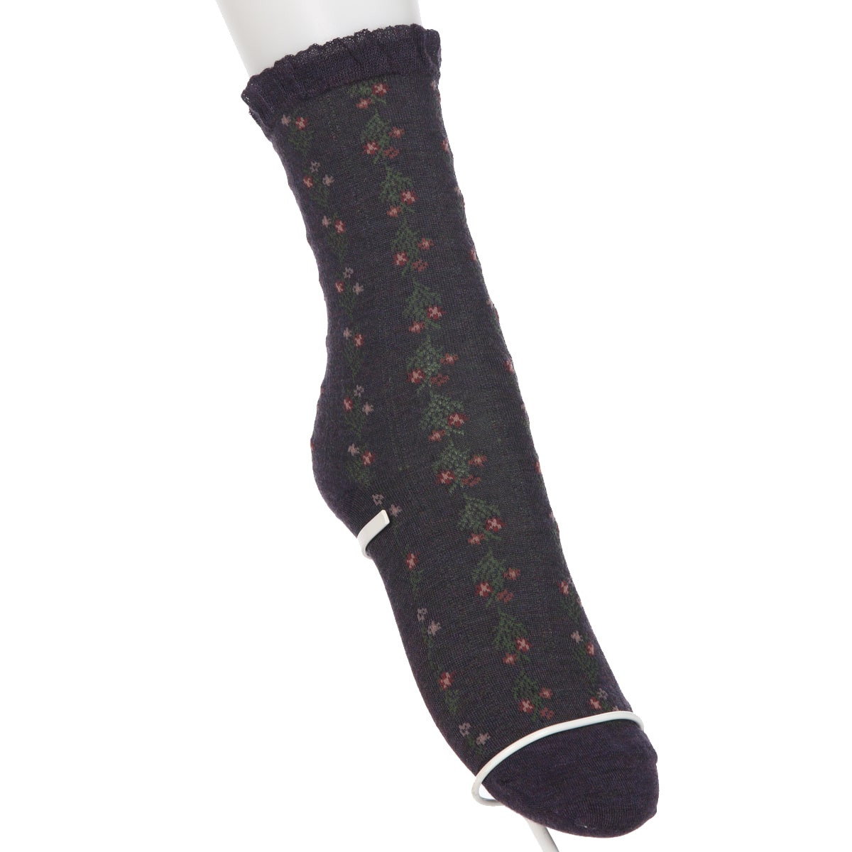 23区 クルーソックス・レギュラーソックス フラワーライン柄 | Atsugi