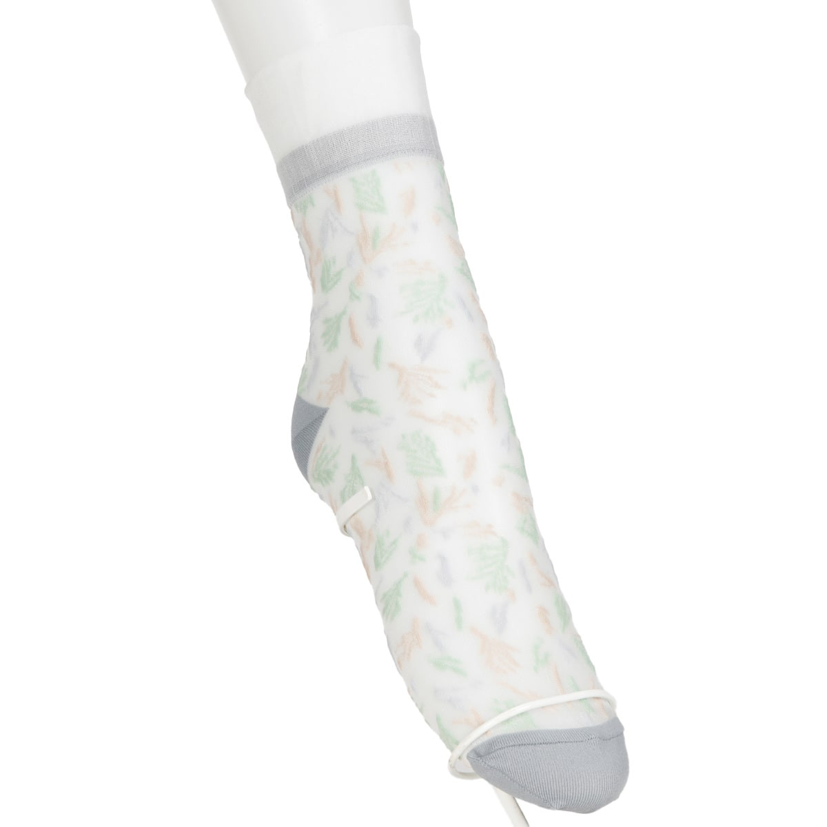 23区 クルーソックス・レギュラーソックス シアーボタニカル柄