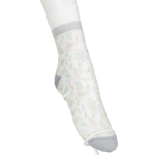 23区 クルーソックス・レギュラーソックス シアーボタニカル柄