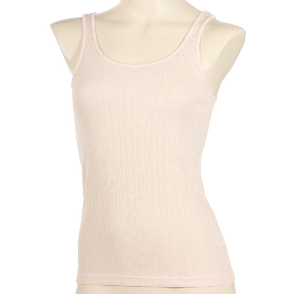 SHEER THROUGH タンクトップ 綿混 針抜きリブ タンクトップ | Atsugi
