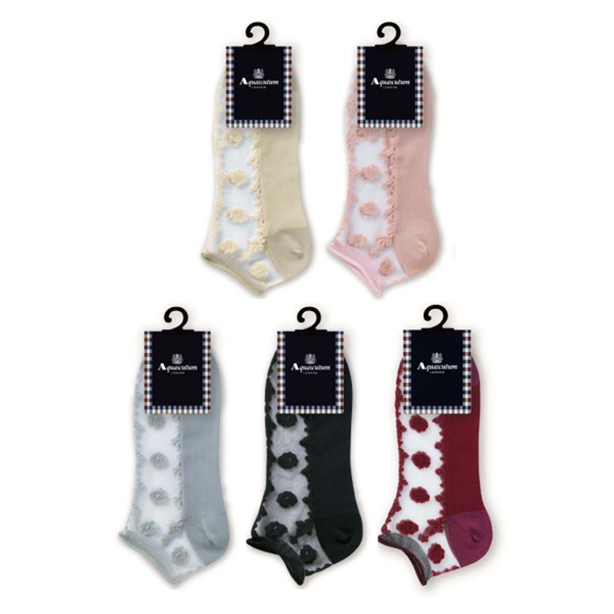 Aquascutum スニーカーソックス・くるぶしソックス シアービクトリア