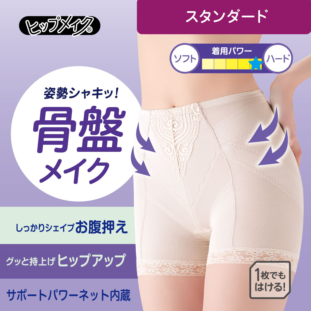 ヒップメイク ガードル・補正ショーツ 骨盤サポートガードル