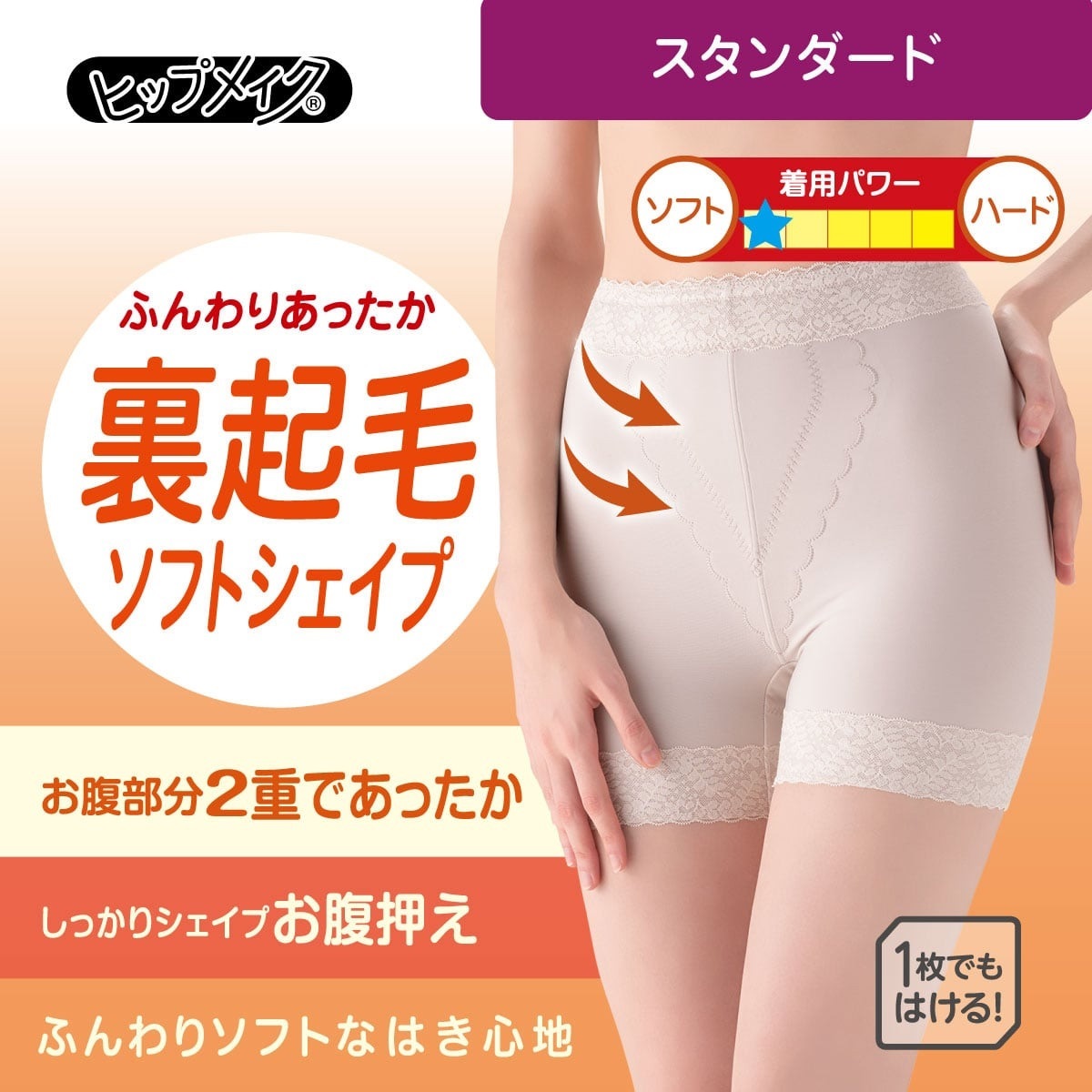 ヒップメイク ガードル・補正ショーツ 防寒 裏起毛ガードル