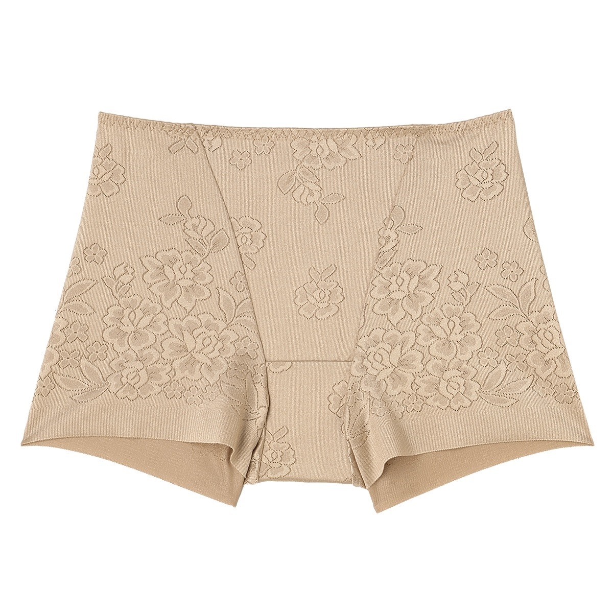 SLATTY レギュラーショーツ ヘムショーツ 1分丈 花柄ジャガード柄