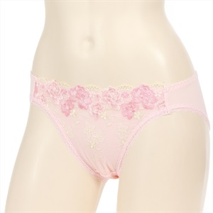 Fine Make Bra レギュラーショーツ フロントフラワー刺繍柄 ペア