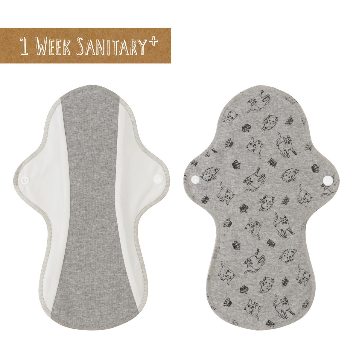 She Free 雑貨・小物 [パッケージ入り]【長め仕様】布ナプキン ネコ柄