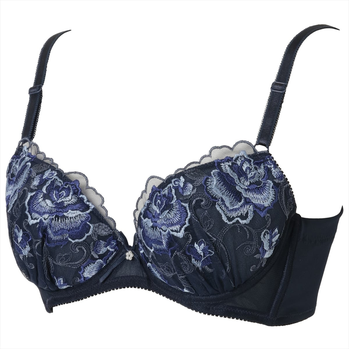 e-select ワイヤーブラ 脇高ソフトワイヤー ブラジャー D・Eカップ