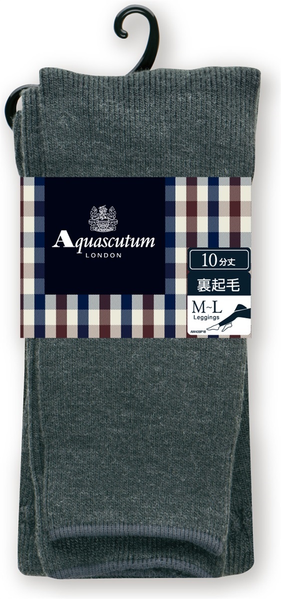 Aquascutum 柄レギンス・スパッツ 裏起毛リブ柄レギンス 10分丈 720