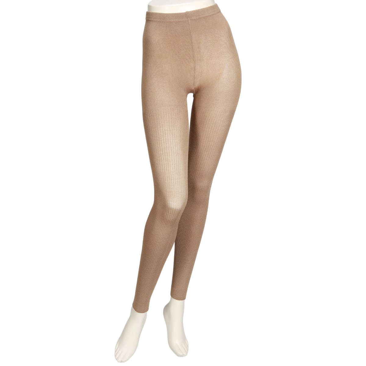 hotto comfort 無地レギンス・スパッツ 400デニール相当 リブ編み発熱