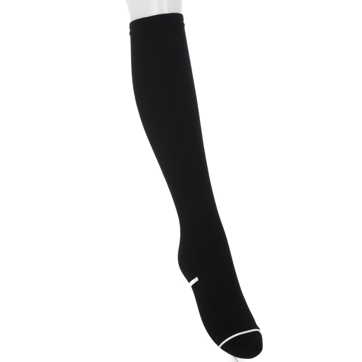 ホカロン ハイソックス 裏起毛リブ柄 ひざ下丈 320デニール相当