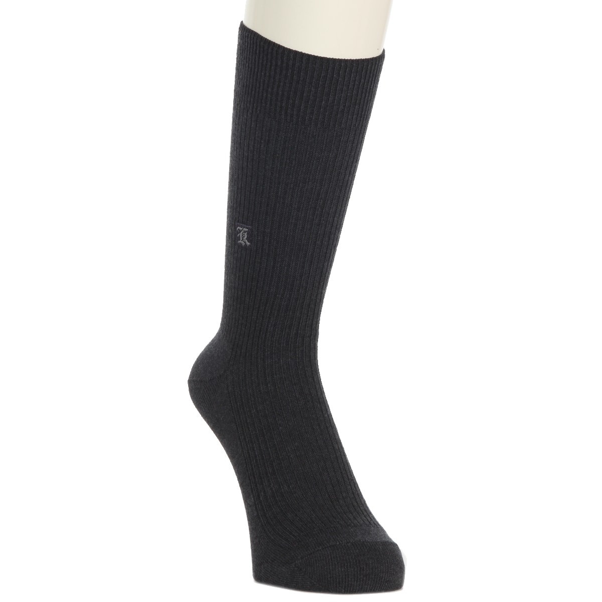 WORK-Fit クルーソックス・レギュラーソックス K刺繍 クルー丈 リブ
