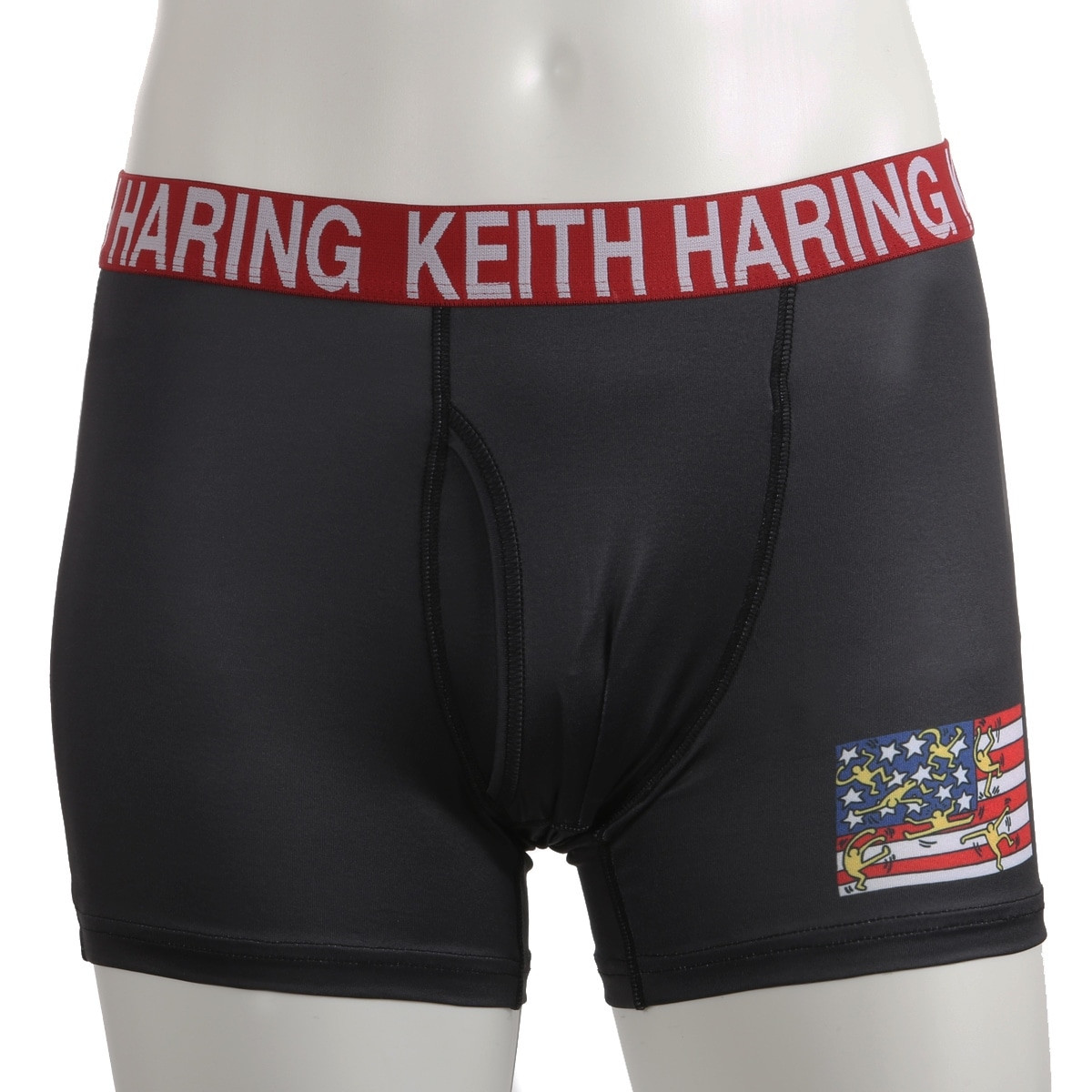 Keith Haring ボクサー 【紳士】ワンポイント柄 プリントボクサー