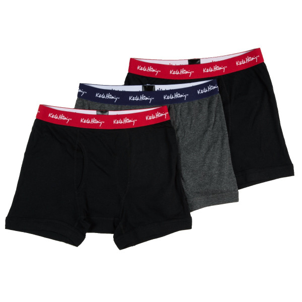 Keith Haring ボクサー 【紳士】3枚組 綿混フライス ボクサーパンツ