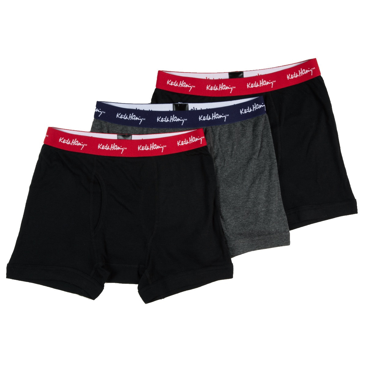 Keith Haring ボクサー 【紳士】3枚組 綿混フライス ボクサーパンツ