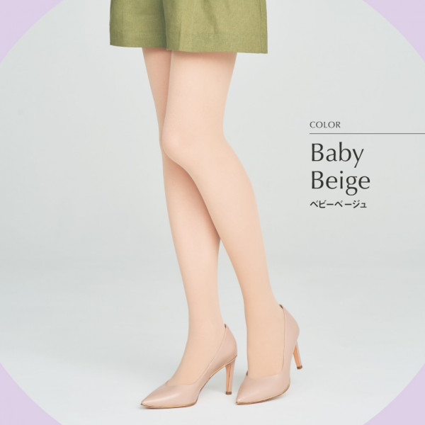 公式店限定 無地タイツ パンティ部レス 30デニール シアータイツ