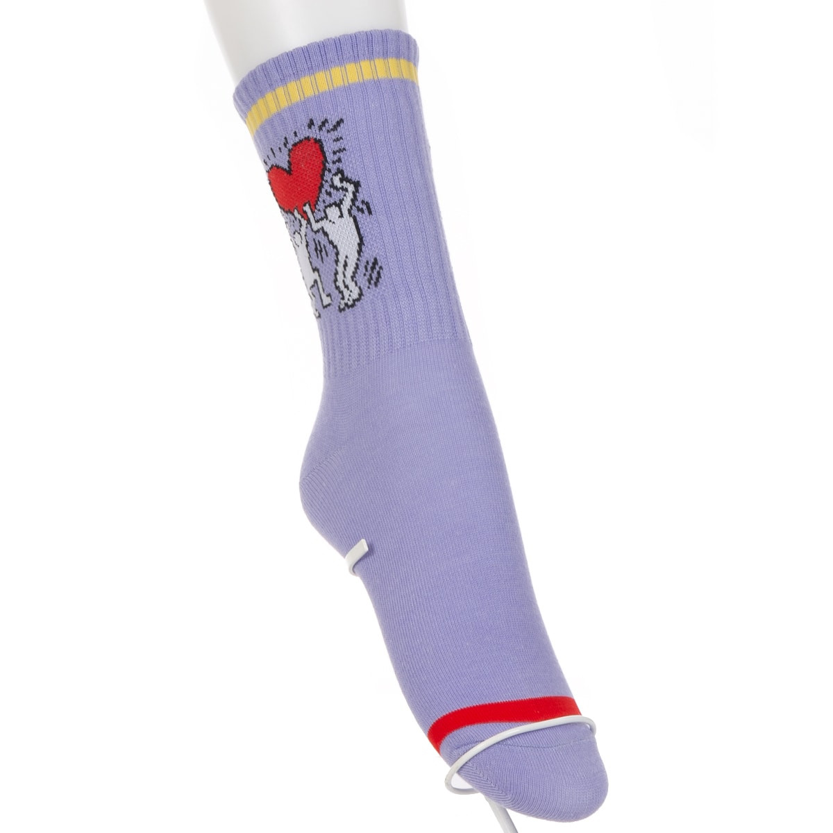 Lovely Heartクルー丈ソックス Keith Haring クルーソックス・レギュラーソックス ハート柄 クルー丈