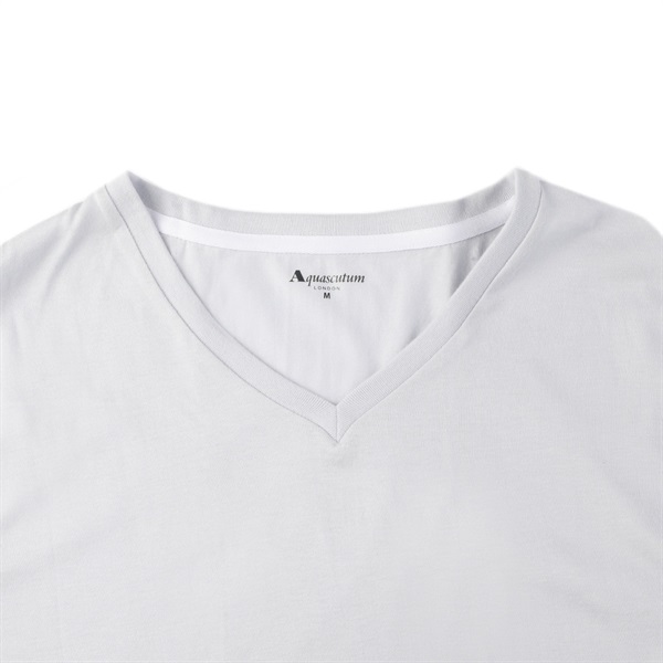 Aquascutum トップス エジプト綿 天竺VネックTシャツ メンズ | Atsugi