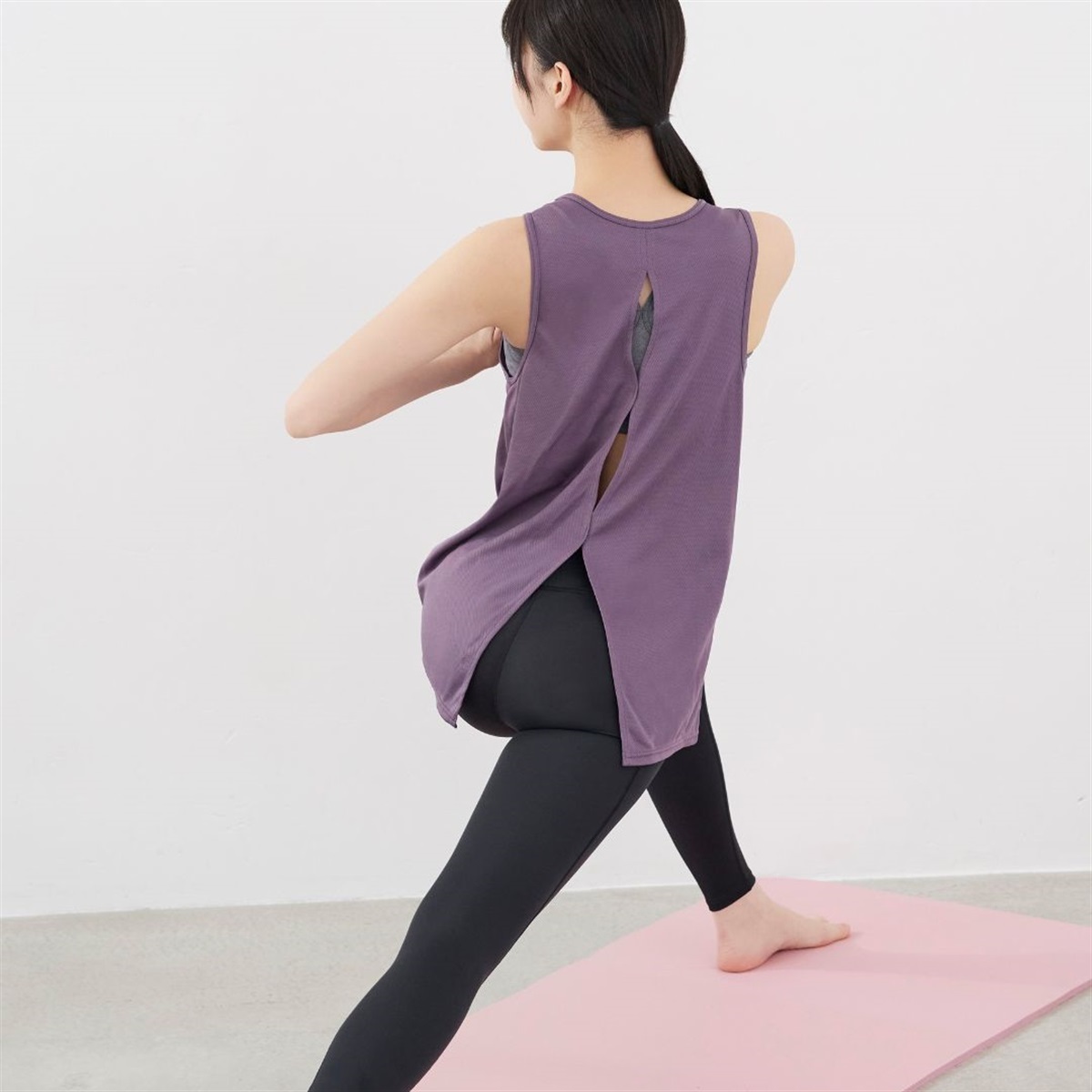 Clear Beauty Active スポーツトップス ［YOGA］ブラ付き オープン 