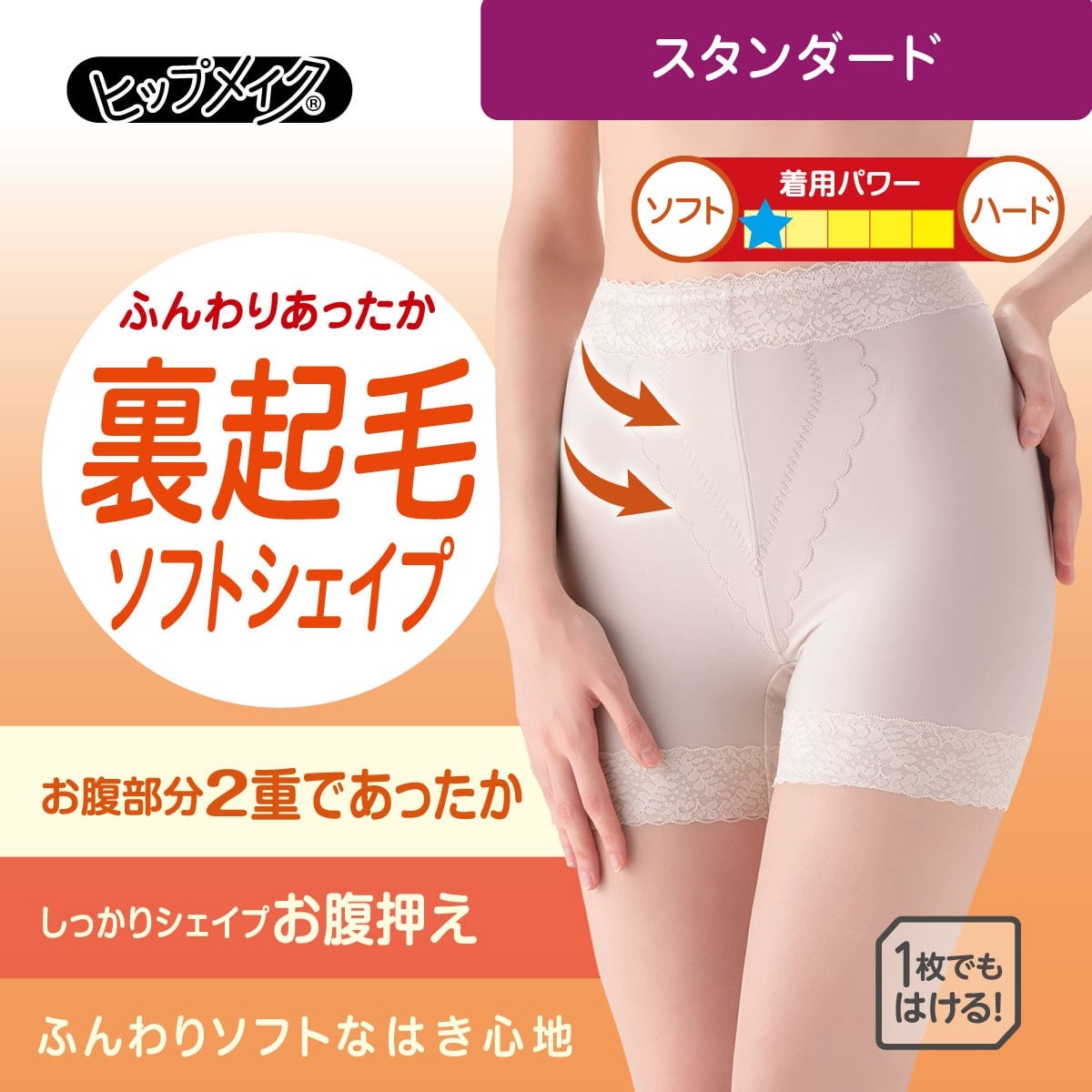 ヒップメイク ガードル・補正ショーツ 防寒 裏起毛ガードル