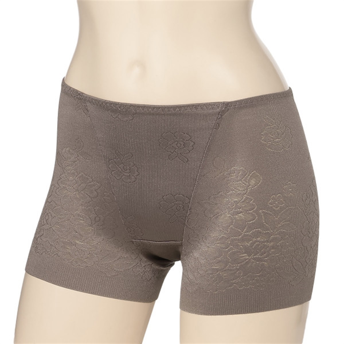 SLATTY レギュラーショーツ ヘムショーツ 1分丈 花柄ジャガード柄