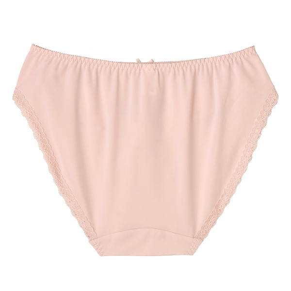 紅茶染め☆エクリュカラー幅広プリーツレース e-select レギュラーショーツ フロントレース コーディネートショーツ