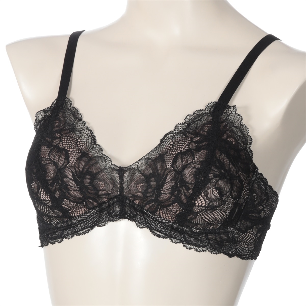 NUDE Make ノンワイヤーブラ 華やか総レース ノンワイヤーブラジャー