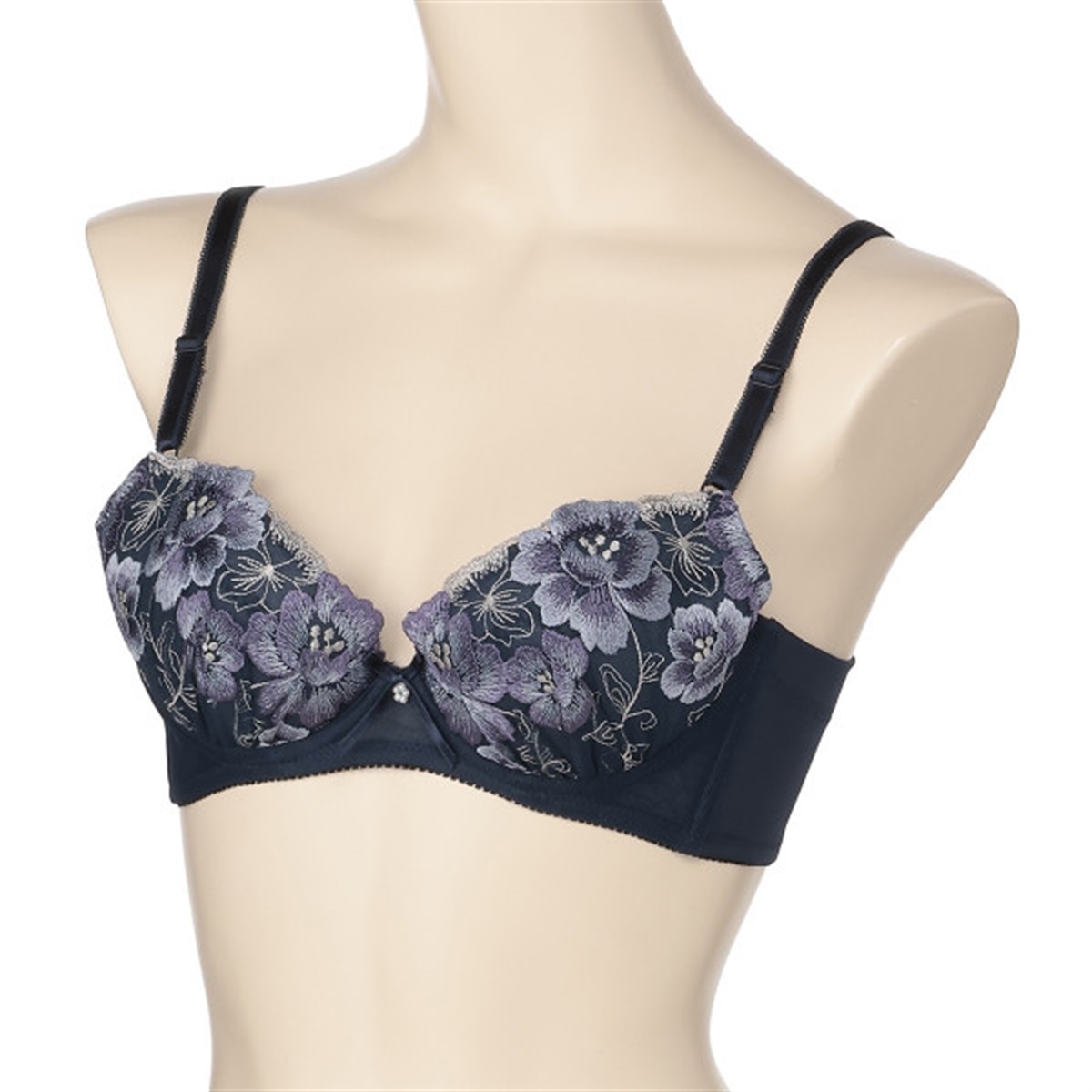 e-select ワイヤーブラ 脇高 ソフトワイヤーブラジャー【D・Eカップ