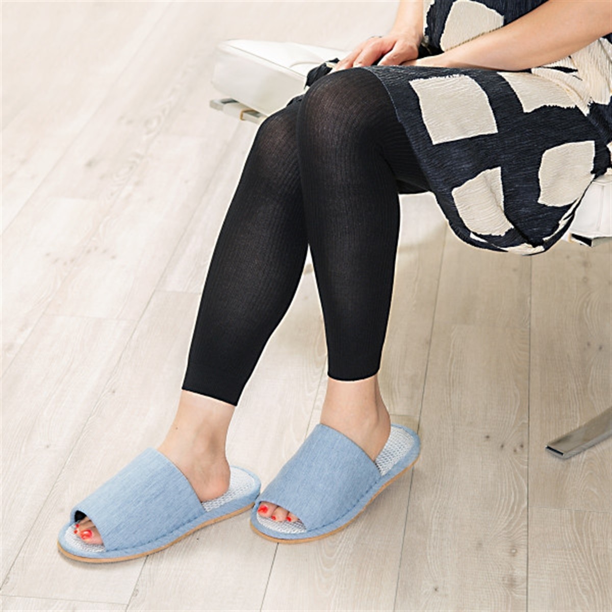 COMFORT 機能性レギンス・スパッツ ［ゆったり］吸湿発熱 リブレギンス 