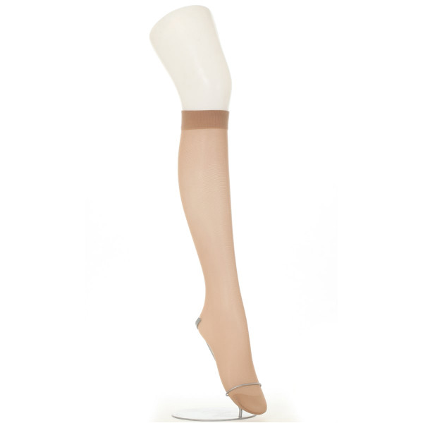 SLIM LINE ショート丈ストッキング 厚手 ひざ下丈 クチゴムゆったり