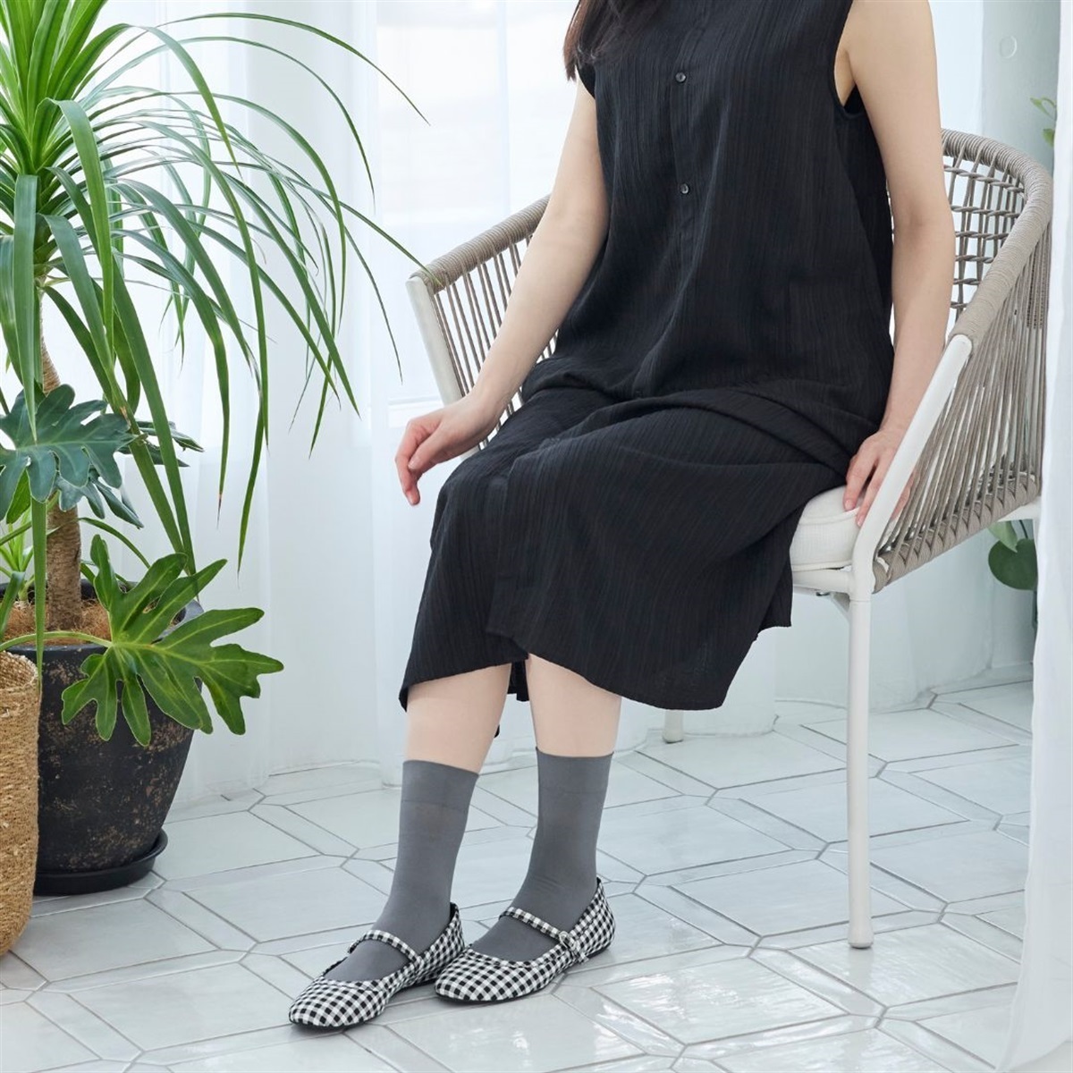 ASTIGU 無地レギンス・スパッツ ［肌］自然な素肌感 10分丈 レギンス