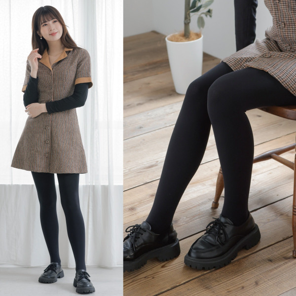 COMFORT 無地タイツ 二重編み 180デニール ダブルニットタイツ