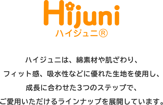 【Hijuni】女の子の成長ステップに合わせたブラ