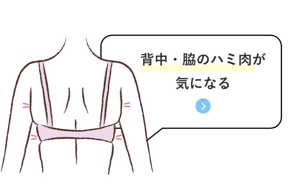 お悩み「背中・脇のハミ肉が気になる」商品を見る
