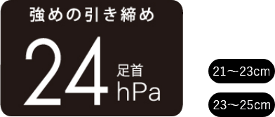 強めの引き締め 足首24hPa,21~23cm,23~25cm