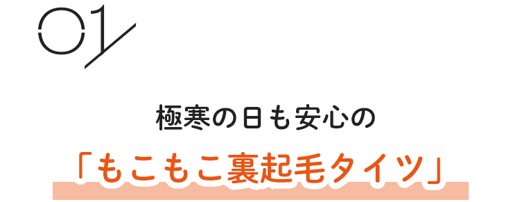 極寒の日も安心の「もこもこ裏起毛タイツ」
