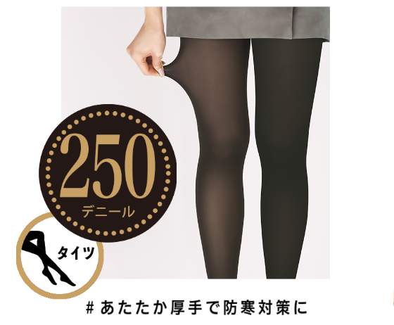 フェイクタイツ 250デニール #あたたか厚手で防寒対策に