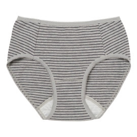 杢ボーダー柄サニタリーショーツ