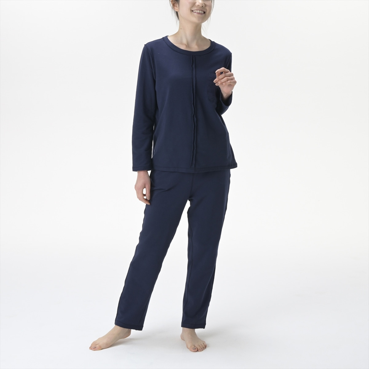 公式 快眠ing かいみんぐ 快眠 パジャマ 裏パイル長袖tシャツ Atsugi アツギ 公式直販