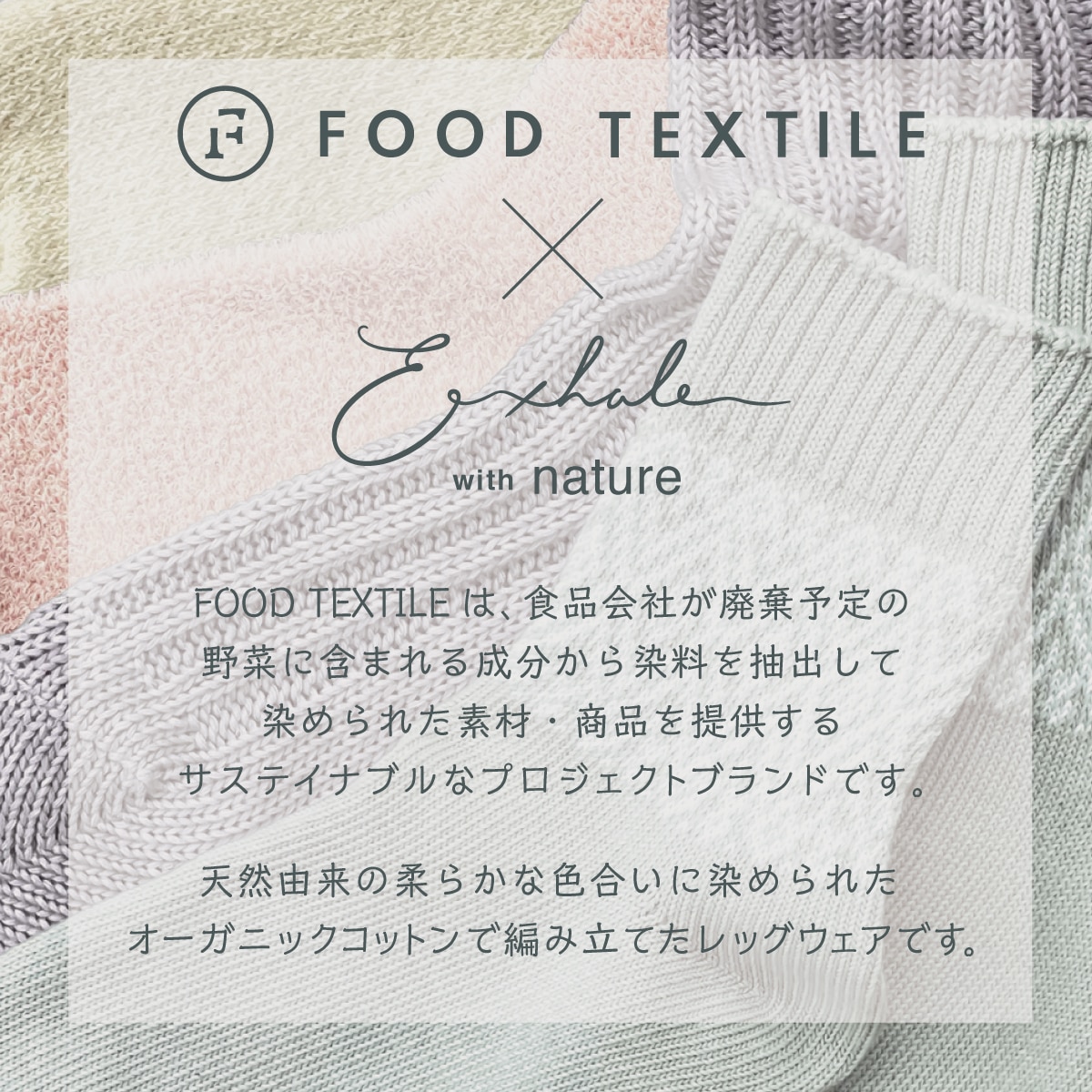 FoodTextile Pile casual(パイルカジュアル)ショートクルー丈ソックス