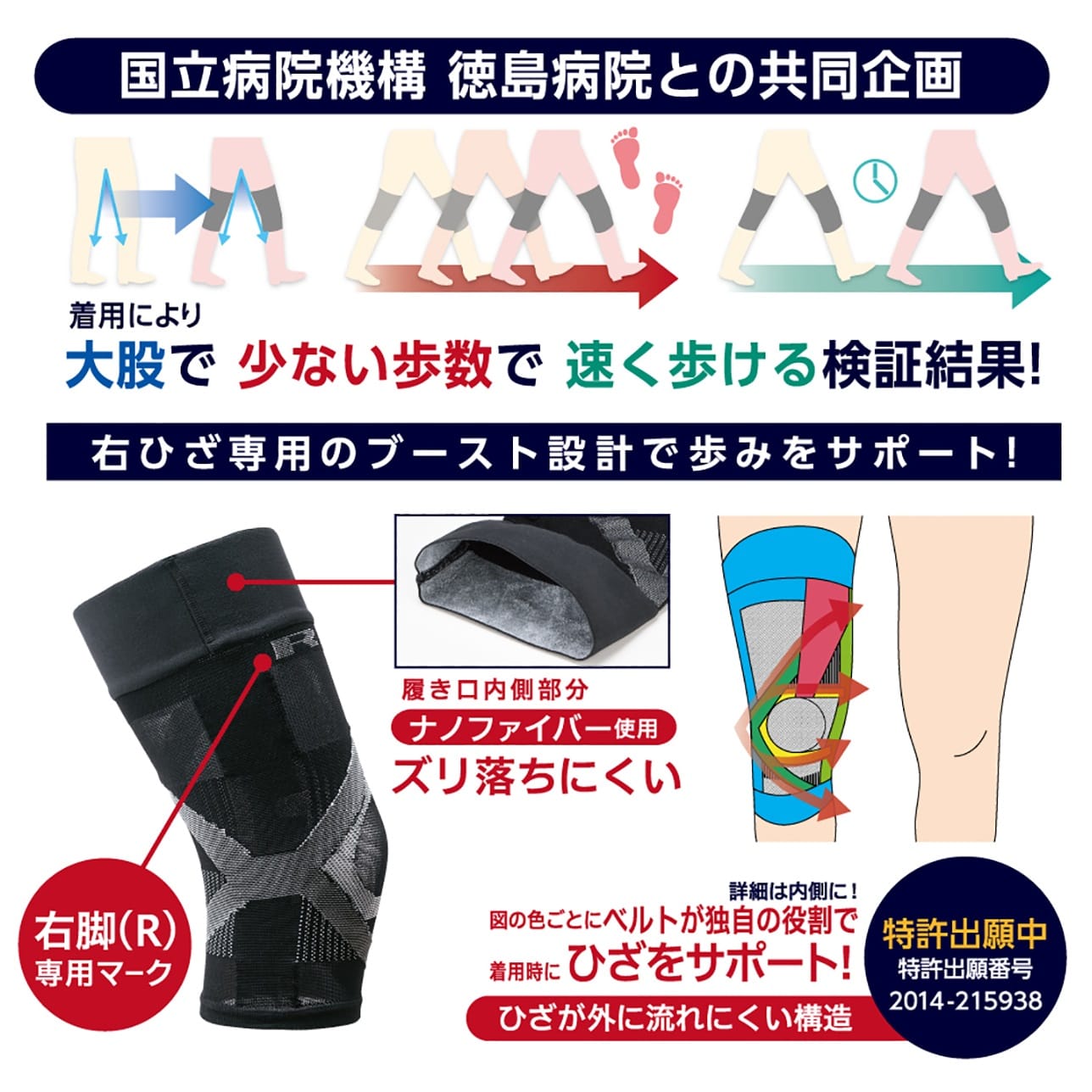 アツギ公式 膝サポーター 右脚用 ユニセックス S ブラック 480 レディースレッグウェアのブランド Atsugi公式通販 アツギオンラインショップ