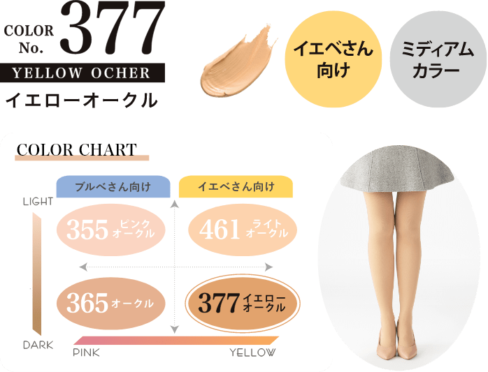 No.377　イエローオークル イエベさん向けミディアムカラー