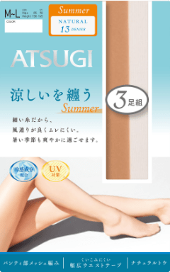 涼しいを纏う Summer ストッキング 3足組