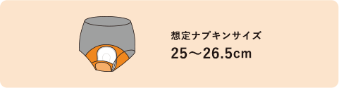 多い日 想定ナプキンサイズ25～26.5cm