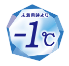 未着用時より-1℃