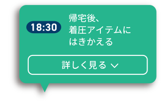 帰宅後、着圧アイテムにはきかえる