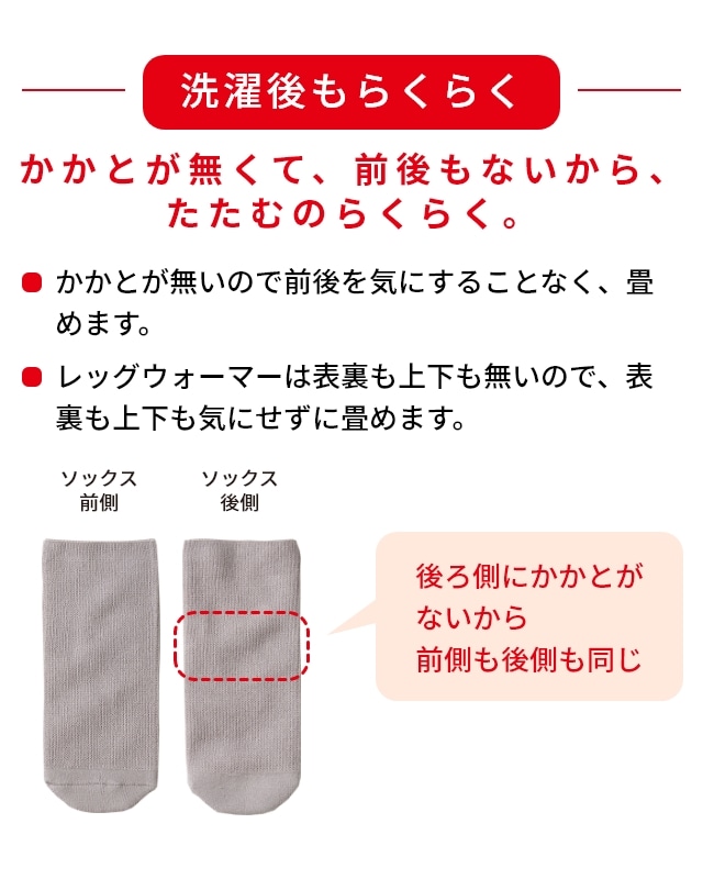 自由すぎるソックスゆったりリブ柄ロング 洗濯後もらくらく